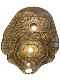 DKD Home Decor Lámpara de Techo de Fibras Naturales 108x82x29 cm