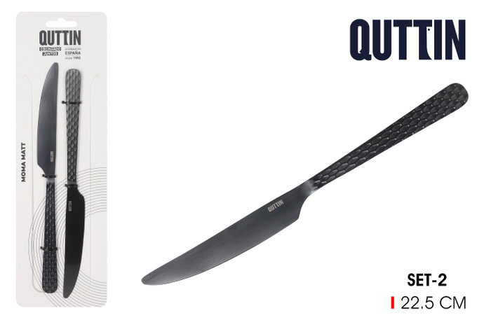 Quttin Set de 2 Cuchillos Mesa MOMA Negro Mate Quttin Set de 2 Cuchillos Mesa MOMA Negro Mate