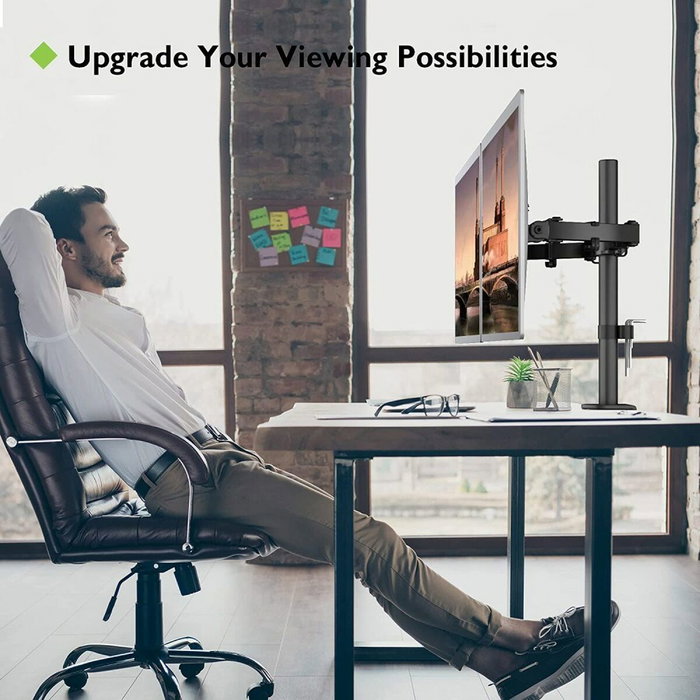 Soporte techly ica-lcd 382-d para monitor 27" negro escritorio