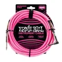 Ernieball Cable Instrumento Trenzado Jack-Jack Rosa / Neon 2.54 M