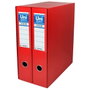 Unisystem Módulo de 2 Archivadores de Palanca 65mm A4 Rojo