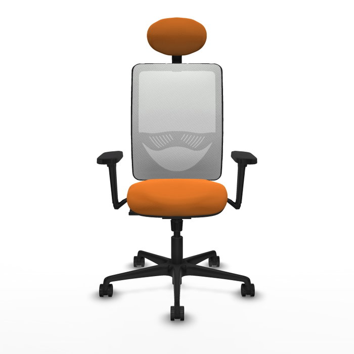 PIQUERAS Y CRESPO Silla de oficina Zulema con mecanismo Sincro, Naranja y Blanco PIQUERAS Y CRESPO Silla de oficina Zulema con mecanismo Sincro, Naranja y Blanco