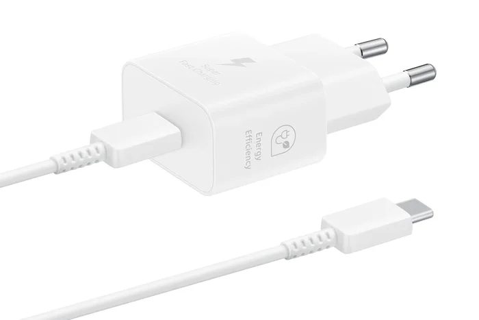 Samsung Adaptador EP-T2510 de Corriente 25W con Carga Súper Rápida, USB Tipo C, Tecnología GaN, Compacto y Eficiente, Color Blanco