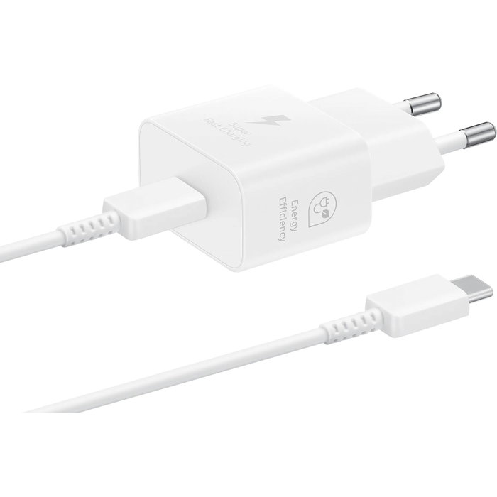 Samsung EP-T2510 Cargador 25W USB-C Blanco con tecnología GaN con Cable 1m