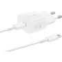 Samsung EP-T2510 Cargador 25W USB-C Blanco con tecnología GaN con Cable 1m