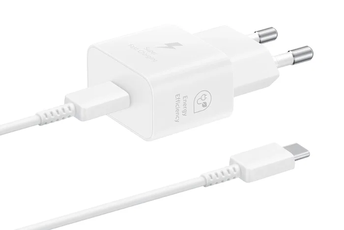 Samsung Adaptador EP-T2510 de Corriente 25W con Carga Súper Rápida, USB Tipo C, Tecnología GaN, Compacto y Eficiente, Color Blanco