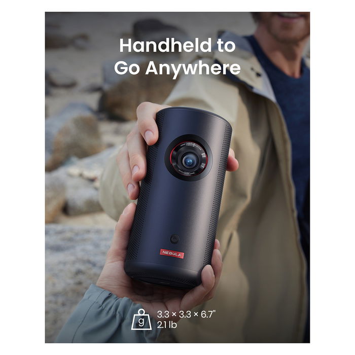 Anker Nebula Capsule 3 Laser Proyector Portátil Full HD 1080p DLP 300 Lúmenes HDMI USB Wi-Fi Bluetooth Negro