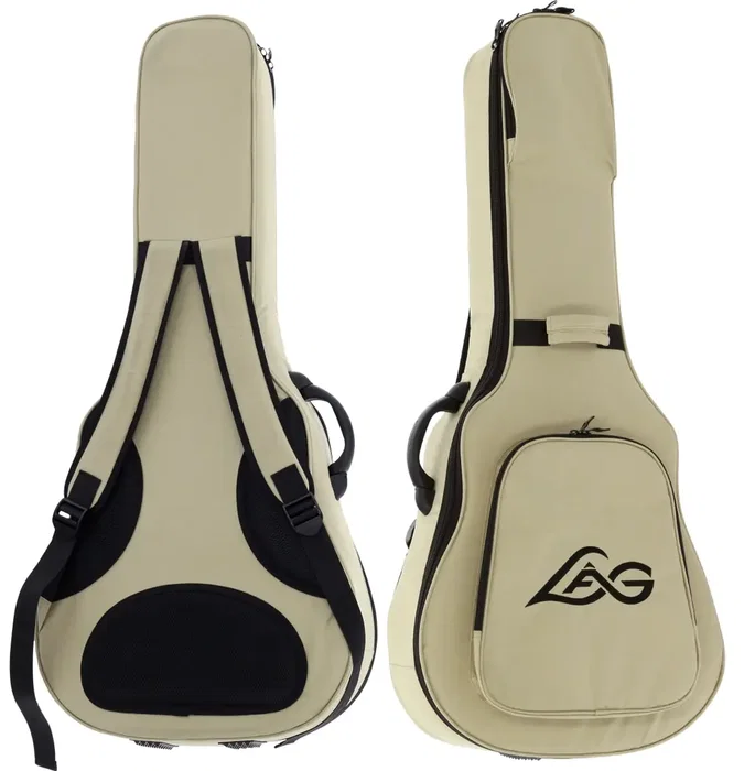 LAG Guitarra Acústica Swing Gypsy Jazz SL-100 Petite Bouche, Tapa Cedro Rojo Fondo Caoba, Color Natural, Con Funda