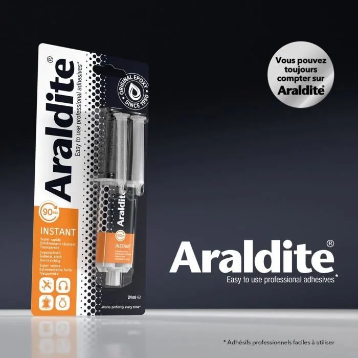 Araldite Adhesivo Epoxi Bicomponente Ultrarrápido 90 seg Alta Resistencia ARA1697016271466 Multimaterial