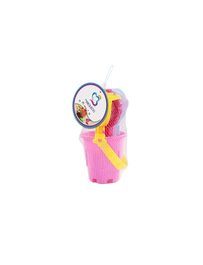 Marbueno Conjunto Cubo de Playa con Accesorios 9x9x18 cm Color Rosa Jardin y Playa MARBUENO SUMMER 10400R