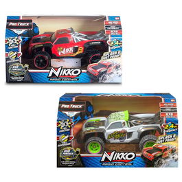 Nikko Radio Control ProTruck NKT10060, Coche Teledirigido Todo Terreno 4x4 Escala 1/10, con Radio Control 2.4GHz, Color Rojo