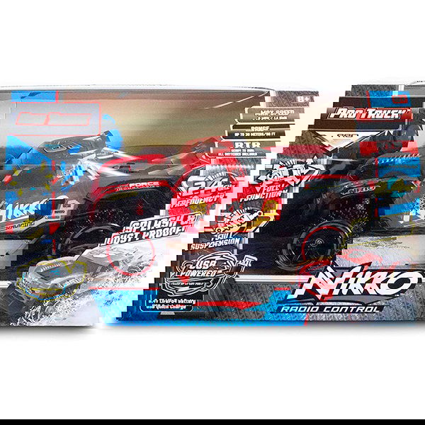 Nikko Radio Control ProTruck NKT10060, Coche Teledirigido Todo Terreno 4x4 Escala 1/10, con Radio Control 2.4GHz, Color Rojo