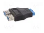 AKYGA Adaptador USB 3.0 19pin a 2 Puertos USB A