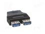 AKYGA Adaptador USB 3.0 19pin a 2 Puertos USB A