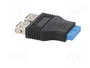 AKYGA Adaptador USB 3.0 19pin a 2 Puertos USB A