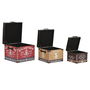 Juego de Cajas Decorativas Home ESPRIT Marrón Multicolor Poliuretano Madera Vintage (3 Piezas)