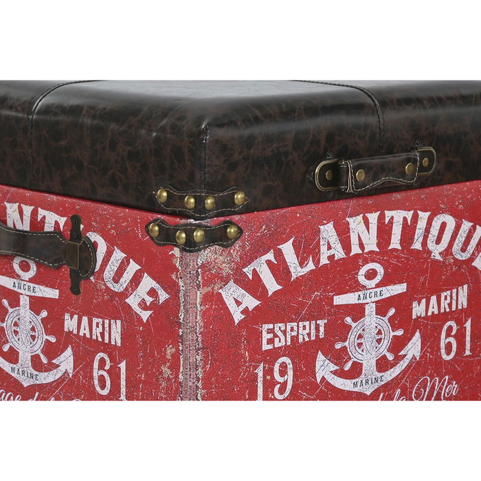 Juego de Cajas Decorativas Home ESPRIT Marrón Multicolor Poliuretano Madera Vintage (3 Piezas)