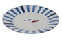 DKD Home Decor Plato de Porcelana Finisterre Azul 19x19x2 cm