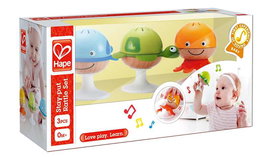 Hape Sonajeros en cono 3 unidades animales marinos adhesivos con sonidos 25x12x9 cm