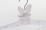 DKD Home Decor Percha Conejo para Niños Rosa y Azul MDF y Metal 4 Unidades 1.5 x 18 x 32 cm