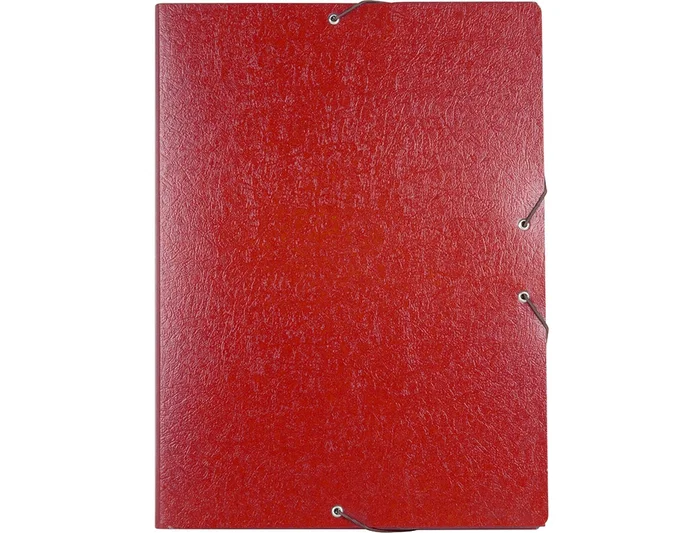 Liderpapel Carpeta proyectos folio lomo 30mm cartón gofrado roja 245 x 345 mm
