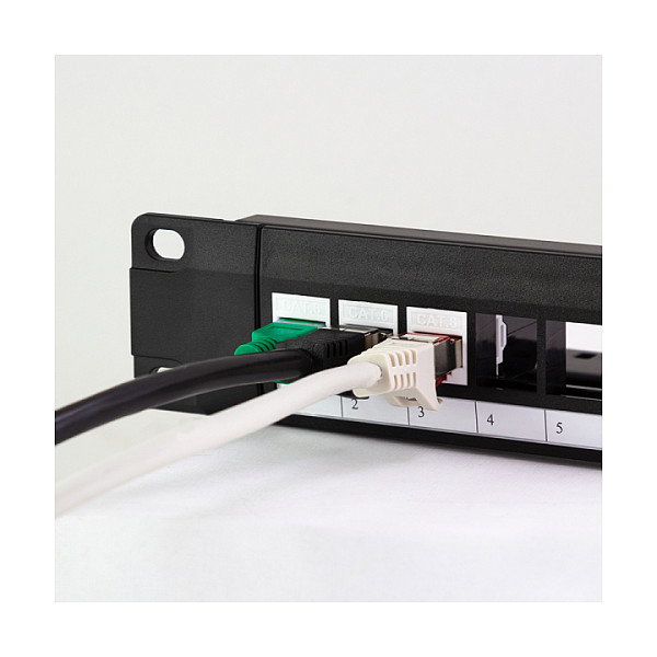 LogiLink Patchpanel Keystone Modul 1U 24-Port Black