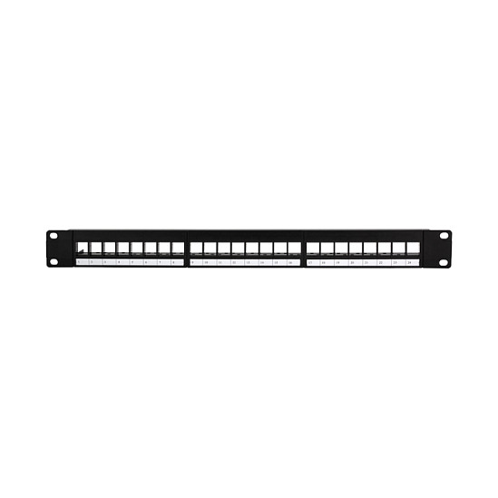 LogiLink Patchpanel Keystone Modul 1U 24-Port Black