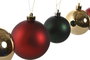 DKD Home Decor Set de 41 Bolas de Decoración Verde y Rojo