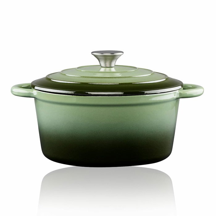 Alpina Cacerola de hierro fundido esmaltado verde 3,8 l Alpina Cacerola de hierro fundido esmaltado verde 3,8 l