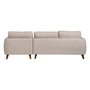 Sofá Chaise Longue Beige Tejido-Madera 240 X 155 X 86 cm