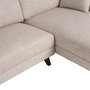 Sofá Chaise Longue Beige Tejido-Madera 240 X 155 X 86 cm