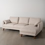 Sofá Chaise Longue Beige Tejido-Madera 240 X 155 X 86 cm