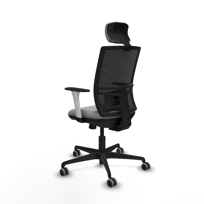 PIQUERAS Y CRESPO Silla de oficina Yunquera con mecanismo Sincro/Traslack, Gris y Negro
