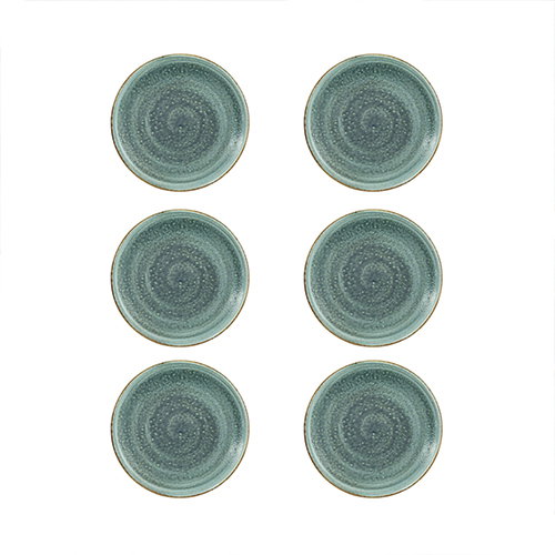 Summa Moon Turquoise Plato Llano Coupe Turquesa Set de 6