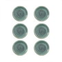 Summa Moon Turquoise Plato Llano Coupe Turquesa Set de 6