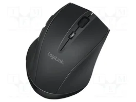 LogiLink ID0032B Ratón Ergonómico Inalámbrico Negro 1.600 DPI