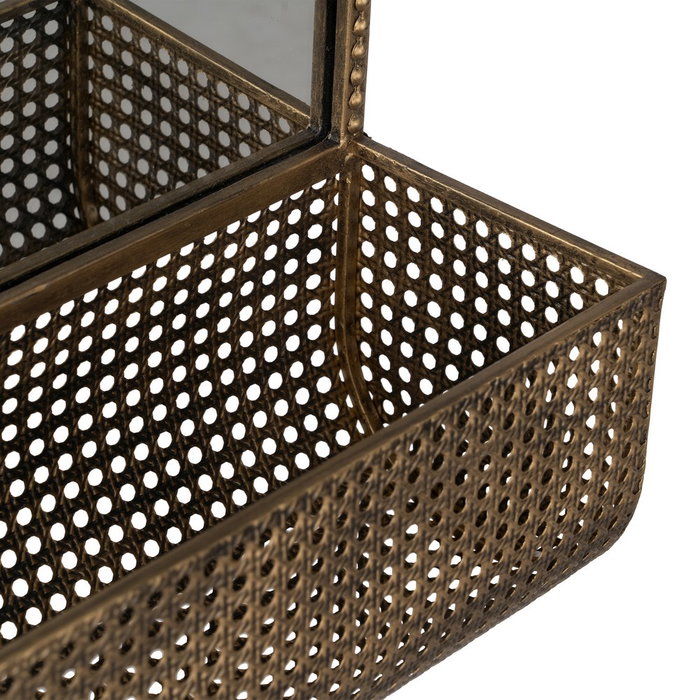 Espejo Oro Envejecido Metal-Cristal 47 X 17,50 X 53 cm Espejo Oro Envejecido Metal-Cristal 47 X 17,50 X 53 cm