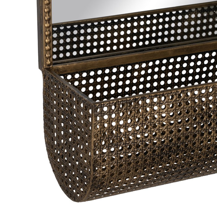 Espejo Oro Envejecido Metal-Cristal 47 X 17,50 X 53 cm Espejo Oro Envejecido Metal-Cristal 47 X 17,50 X 53 cm