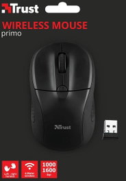 Trust Primo Ratón Inalámbrico Negro Mate