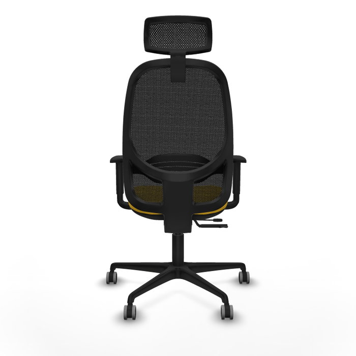 PIQUERAS Y CRESPO Silla de oficina Cilanco con mecanismo Sincro/Traslack Amarillo y Negro