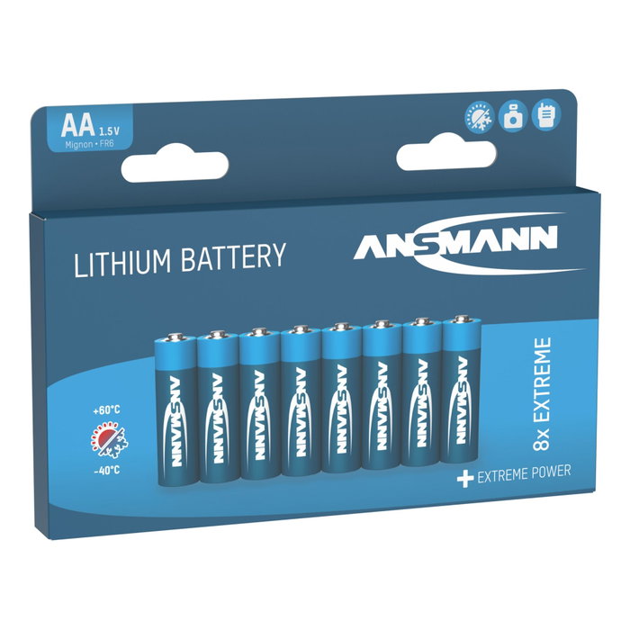 4+4 Ansmann Extreme Lithium AA Mignon LR6 Big Pack de 8 unidades 4+4 Ansmann Extreme Lithium AA Mignon LR6 Big Pack de 8 unidades