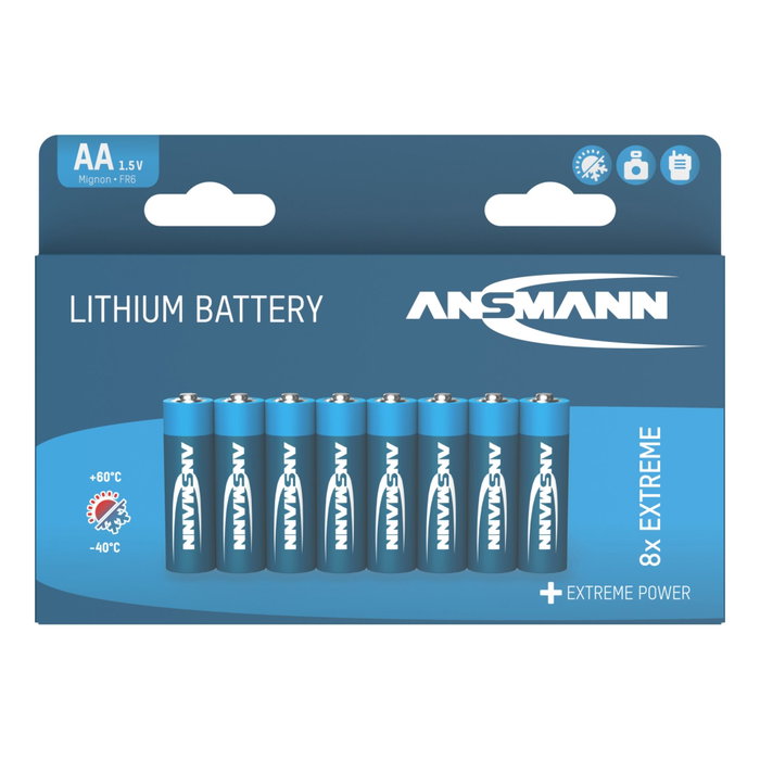4+4 Ansmann Extreme Lithium AA Mignon LR6 Big Pack de 8 unidades 4+4 Ansmann Extreme Lithium AA Mignon LR6 Big Pack de 8 unidades