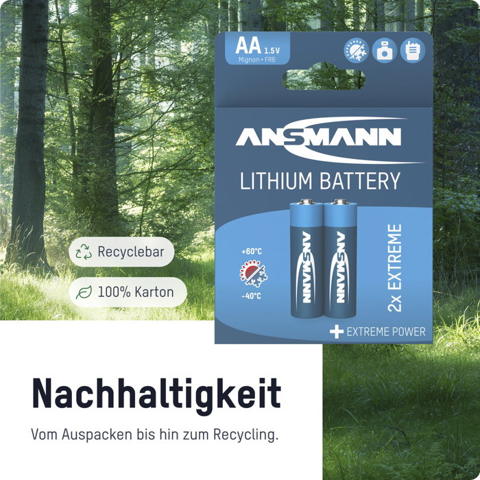 4+4 Ansmann Extreme Lithium AA Mignon LR6 Big Pack de 8 unidades 4+4 Ansmann Extreme Lithium AA Mignon LR6 Big Pack de 8 unidades
