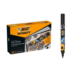 Rotulador Acrilico Bic Caja De 12 Negro