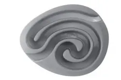 Kruuse Dogmaze Comedero Laberinto Gris 39x32 cm para Perros Ansiosos y Gatos