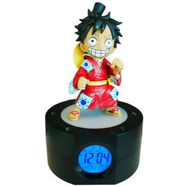 Teknofun Reloj Despertador LED Luffy One Piece con Alarma