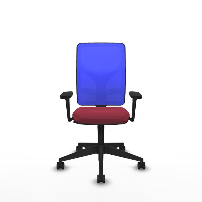 PIQUERAS Y CRESPO Silla de oficina Motilla con mecanismo Sincro, Granate y Azul