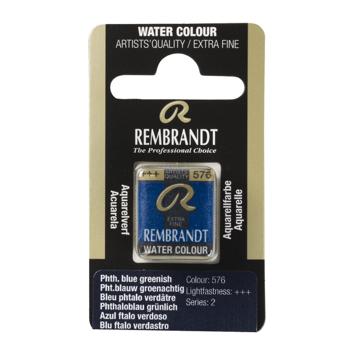 Rembrandt Acuarela Pastilla Azul Ftalo Verdoso 576 Rembrandt Acuarela Pastilla Azul Ftalo Verdoso 576