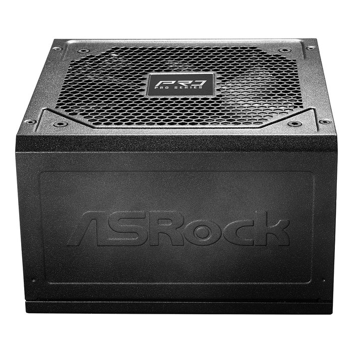 ASRock PRO-650G Fuente de Alimentación ATX 650W 80 Plus Gold Certificación Negra, Pro Series, 24-pin ATX, 1x PCIe 6+2 pin, 4x SATA, Ventilador 12 cm