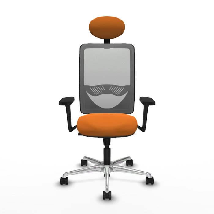 PIQUERAS Y CRESPO Silla de oficina Zulema con Mecanismo Sincro, Naranja y Gris